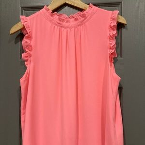 Small Lilly Pulitzer Pink Ruffle Top